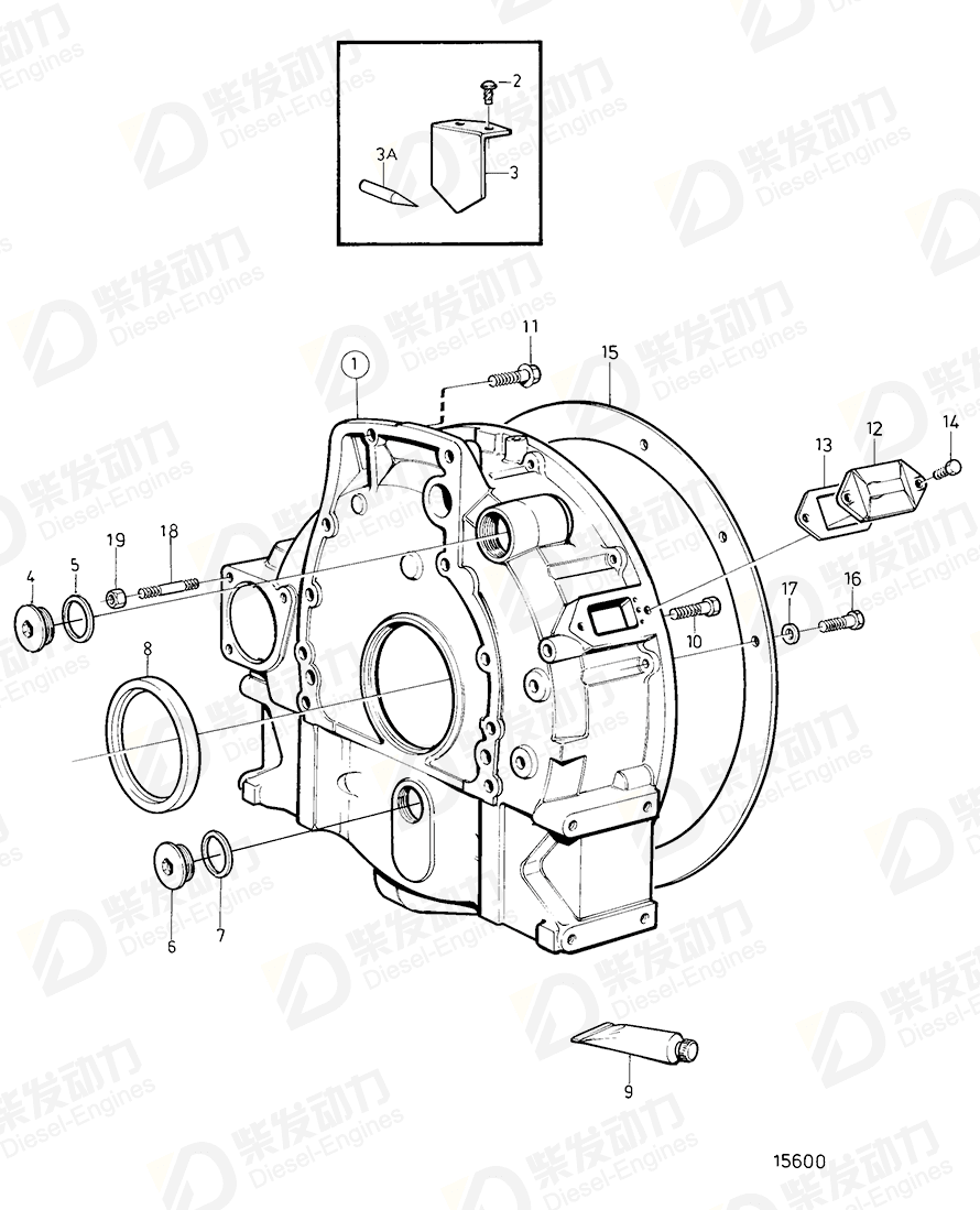 volvo penta Spacer ring 848176 Drawing volvo penta Spacer ring 848176 Drawing